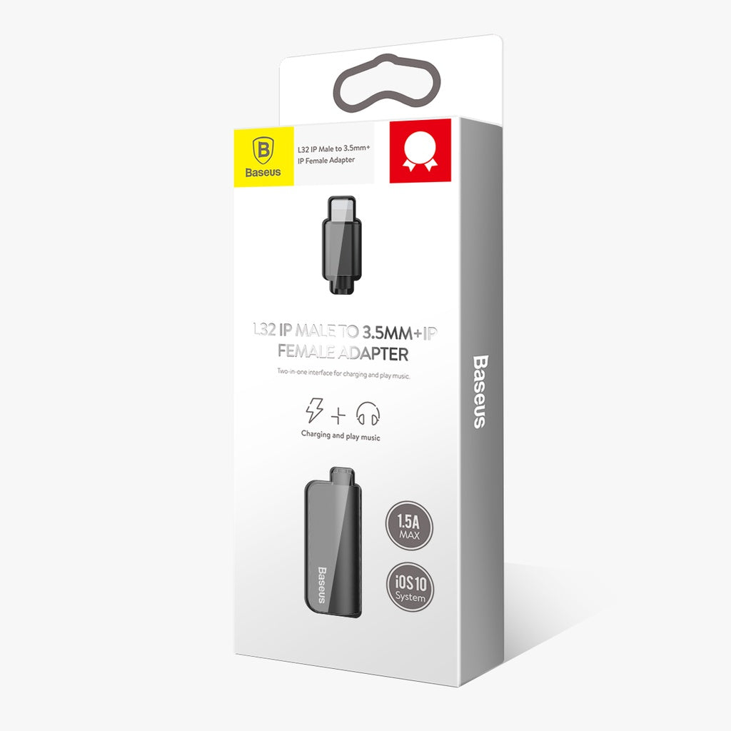 Baseus Iphone To 3.5Mm Headphone Jack Adapter (For Ip 7 & Up)