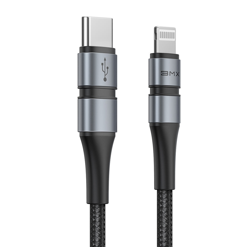 Bmx Double MFI Cable Type-C To iPhone Pd 1.8M - Gray