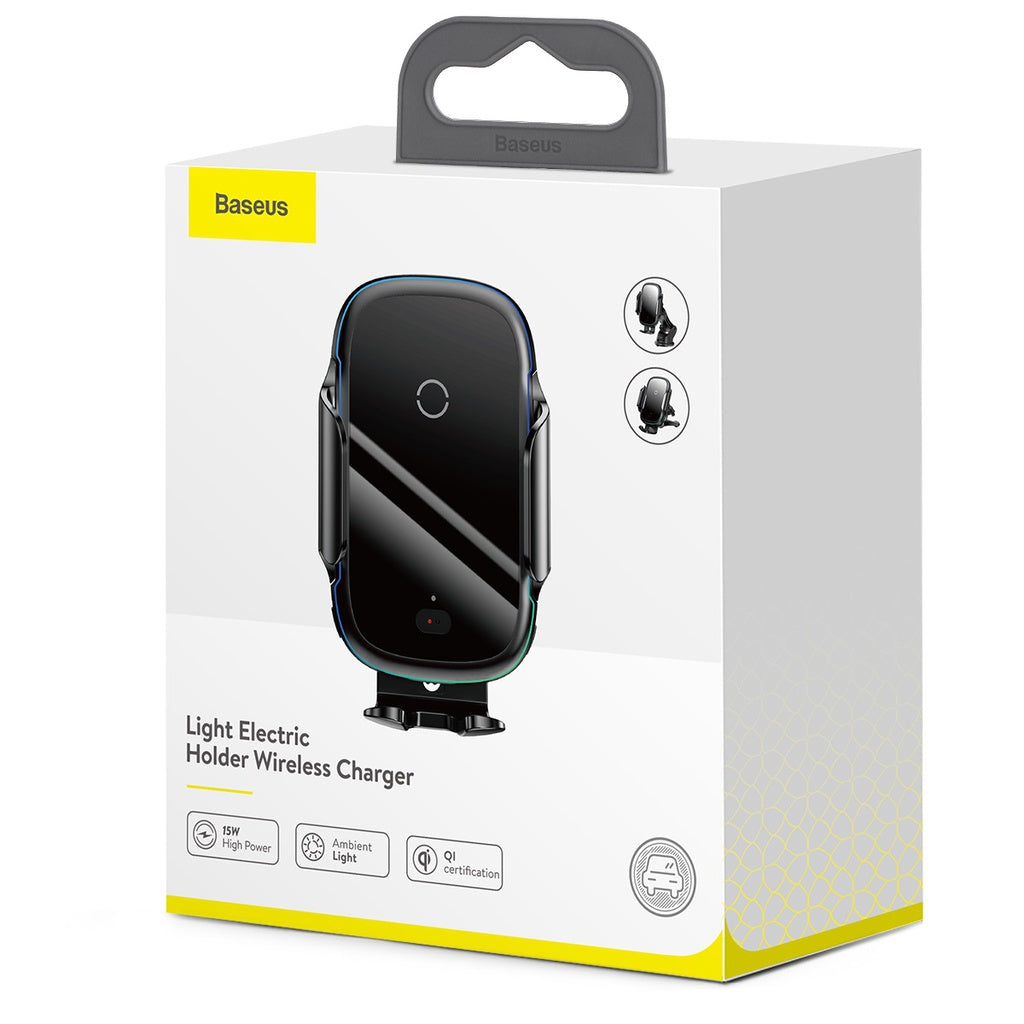 Baseus Light Electric Holder Wireless Charger(15W) - Black