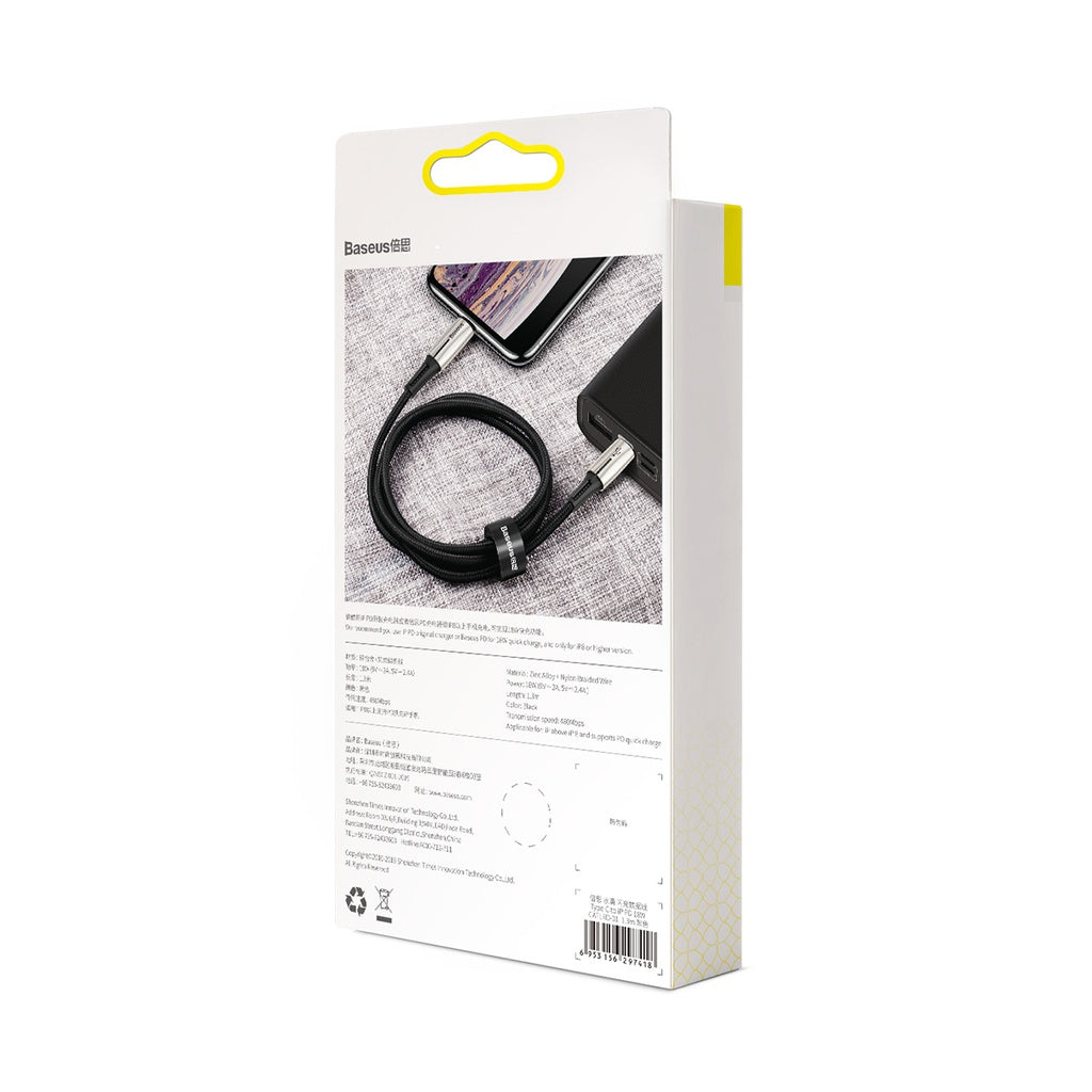 Baseus Waterdrop Cable Type-C to iP PD 18W 1.3m - Black