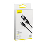 Baseus 2-In-1 Cable USB-A+Type-C To Ip 18W Max 1M