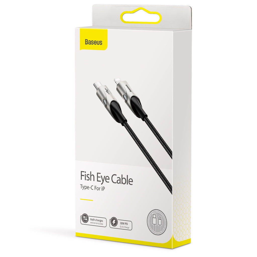 Baseus Fish Eye Cable Type-C For iP 1M - Black