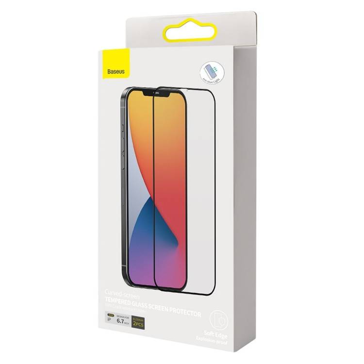 Baseus 0.23 mm Anti-Blight TG Film 2Pk For iPhone12 Pro Max 6.7in