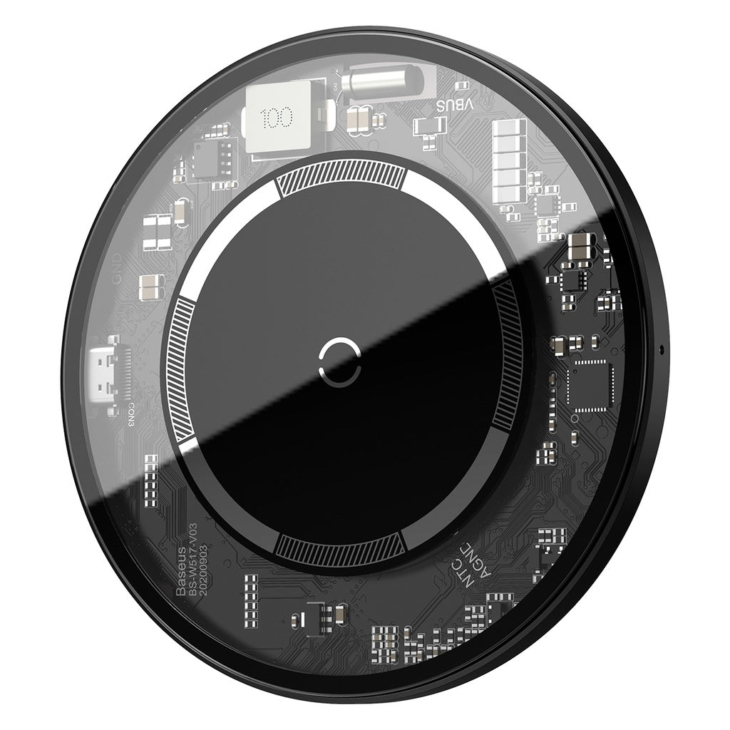 Baseus Simple Magnetic Wireless Charger(Suit For iPhone12) - Clear