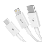 Baseus Superior Series Fast Charging Data Cable USB To M+L+C 3.5A 1.5M - White
