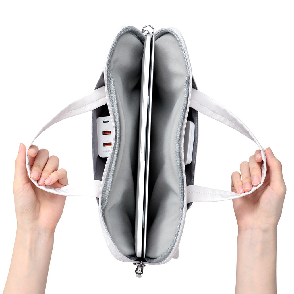 Baseus Basics Series 16" Shoulder Computer Bag- White