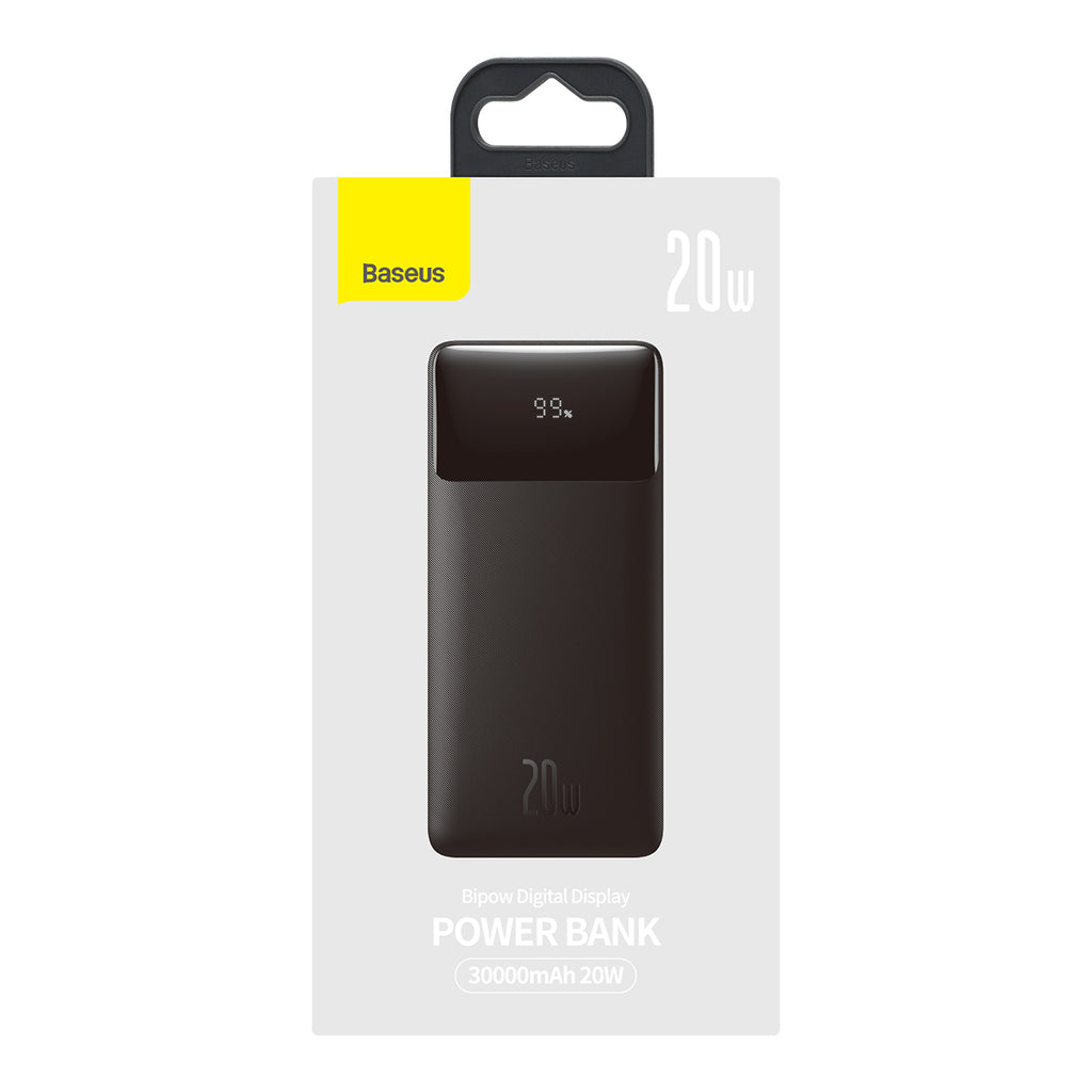 Baseus Bipow Digital Display Power bank 30,000mAh 20W (NE) - Black