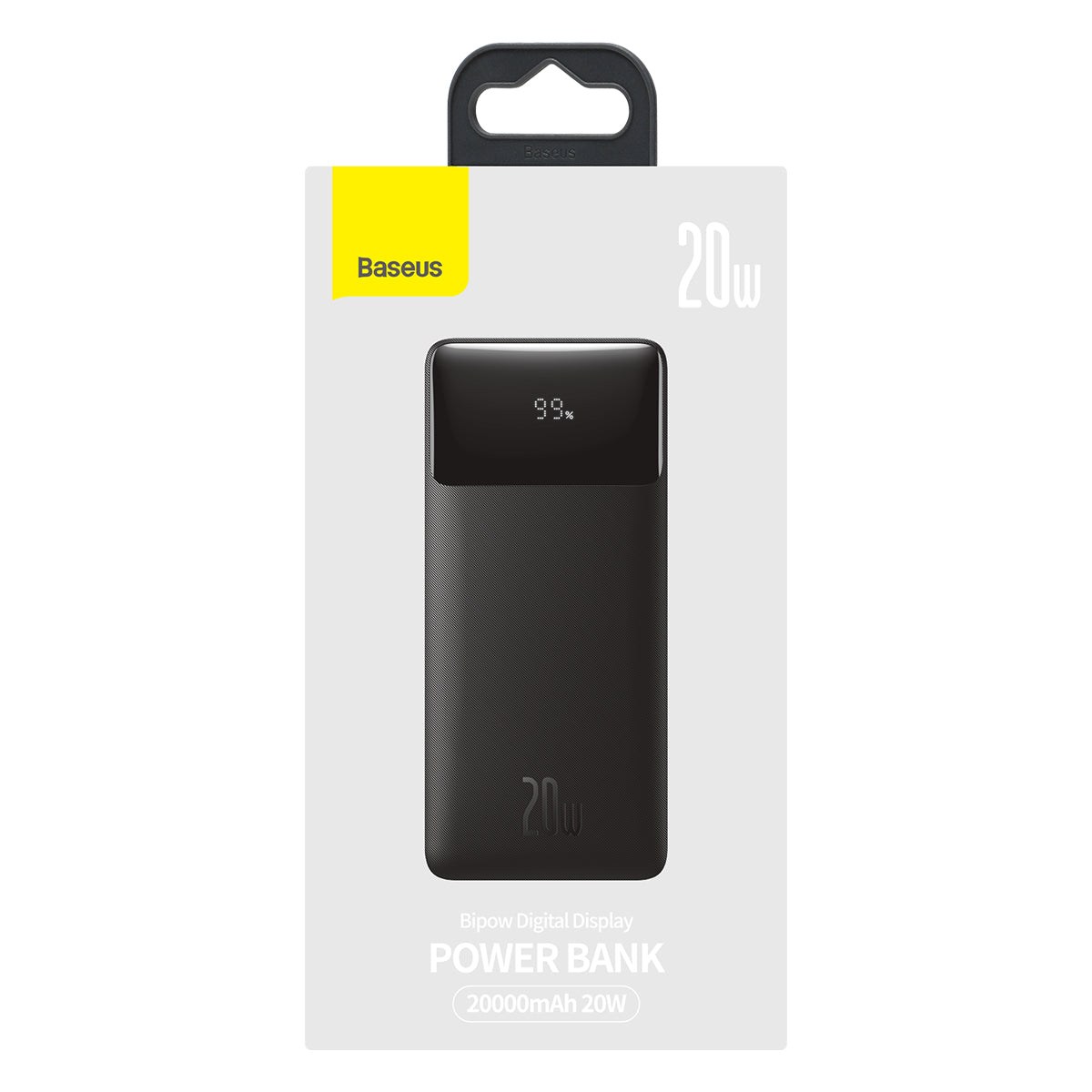 Baseus Bipow Digital Display Power bank 20,000mAh 20W (NE) - Black