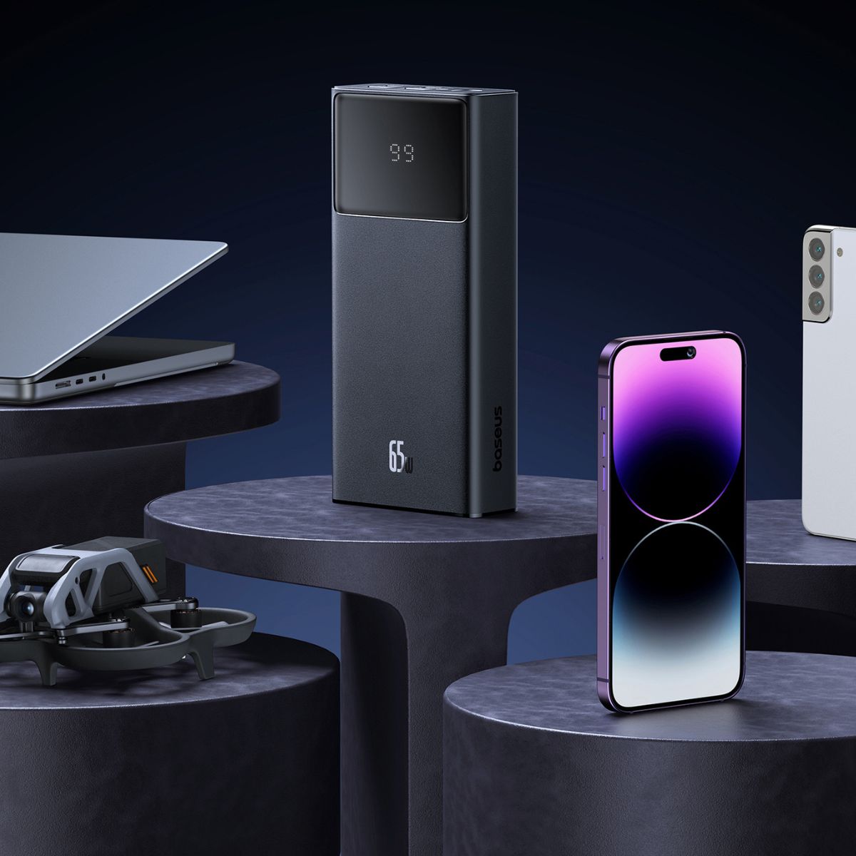 BASEUS STAR-LORD DIGITAL DISPLAY FAST CHARGING POWER BANK 20,000MAH 65W - Black