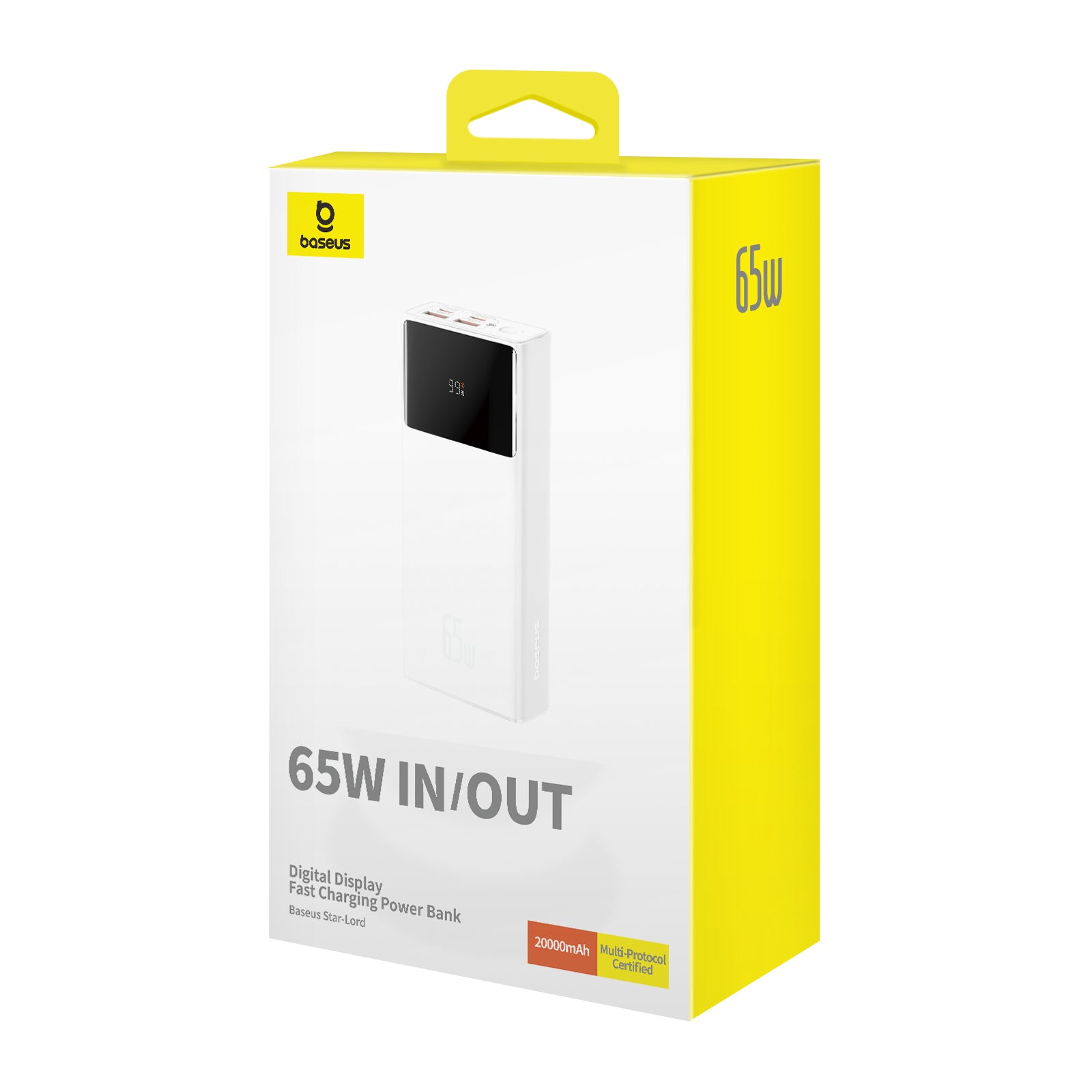 BASEUS STAR-LORD DIGITAL DISPLAY FAST CHARGING POWER BANK 20,000MAH 65W - Black