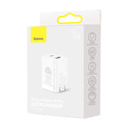 Baseus Super Si Pro Quick Charger C+U 30W US - White