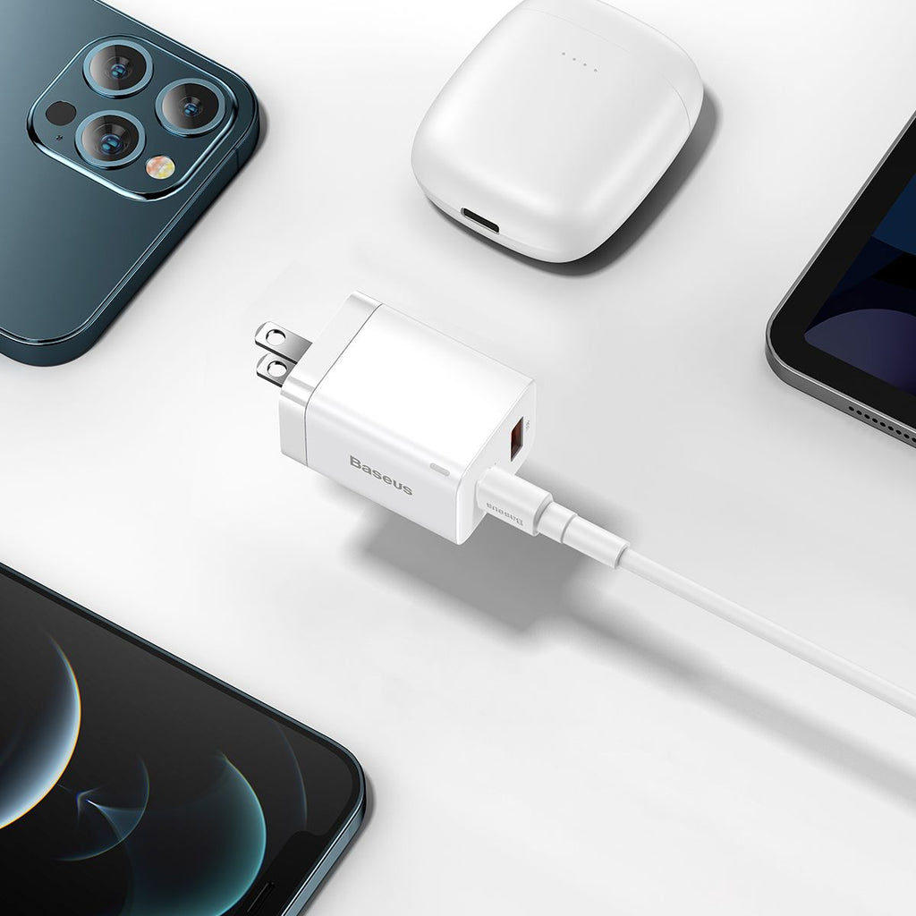 Baseus Super Si Pro Quick Charger C+U 30W US - White