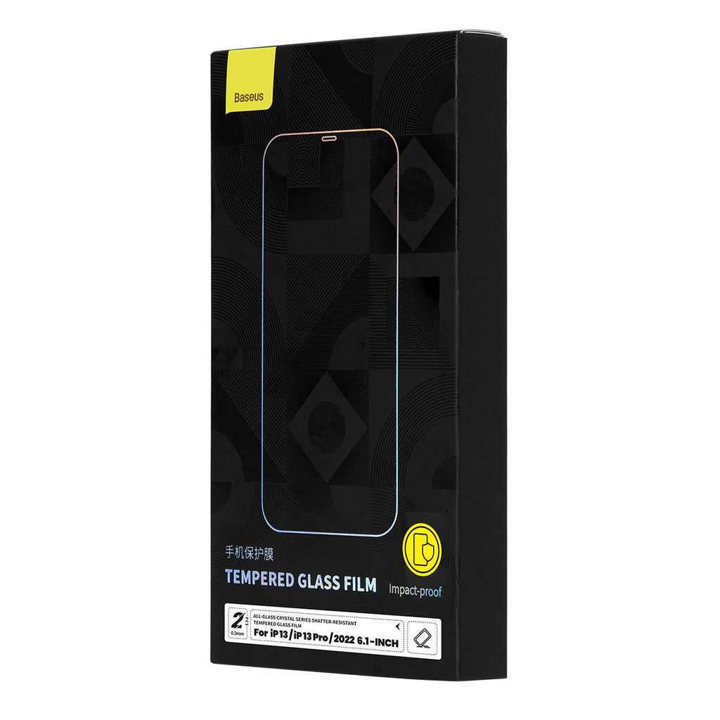 Baseus 0.3mm Tempered-Glass Crystal Series Shatter-resistant Tempered Glass EasyStick Film iPhone13 (Pack of 2)
